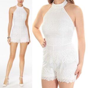 Guess Lexie Romper True White Lace Playsuit Womens Size 0 New With Tags Flaw NWT